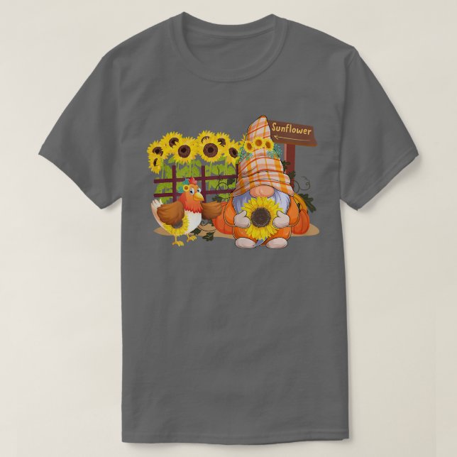 T-shirt Fleurs De Poulet Et De Poulet, Agriculteur (Design devant)
