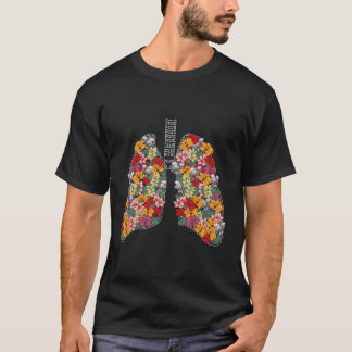 T-shirt Fleurs de poumons anatomiques Science Médicale Ana