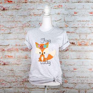 T-shirt Fleurs de printemps Renard Dame Renarde