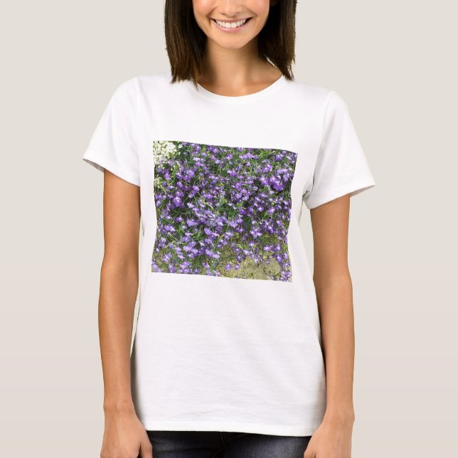 T-shirt Fleurs de printemps violettes (Devant)
