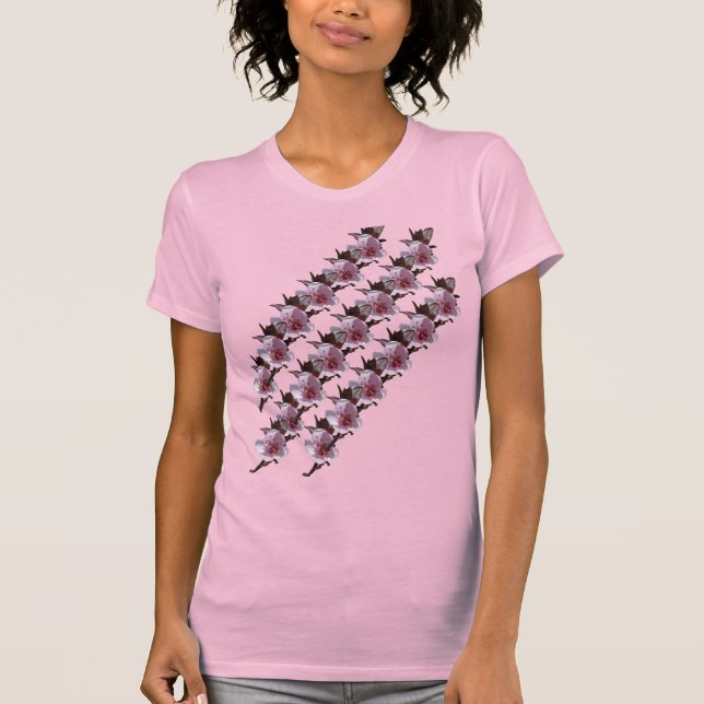 T-shirt - Fleurs de prune sur diagonale (Devant)