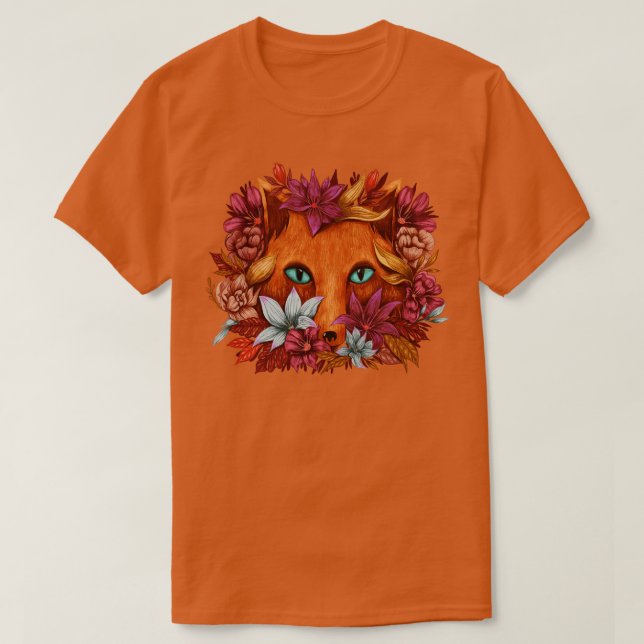 T-shirt Fleurs de renard à main (Design devant)