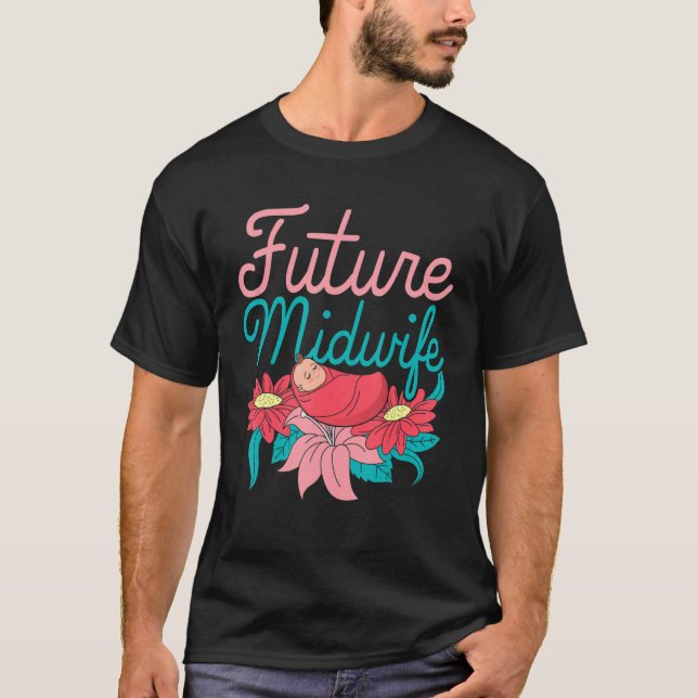 T-shirt Fleurs de sages-femmes Doula Soutien à la grossess (Devant)