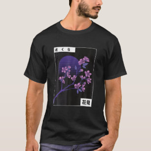 T-shirt Fleurs de Sakura pourpre Fleur de cerisier japonai