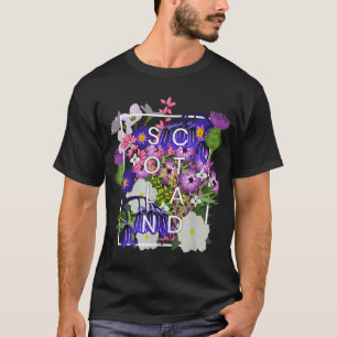 T-shirt Fleurs de Scotland Word Art - Scottish Pride