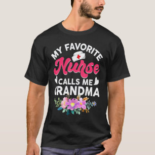 T-shirt Fleurs de soins infirmiers Ma infirmière préférée