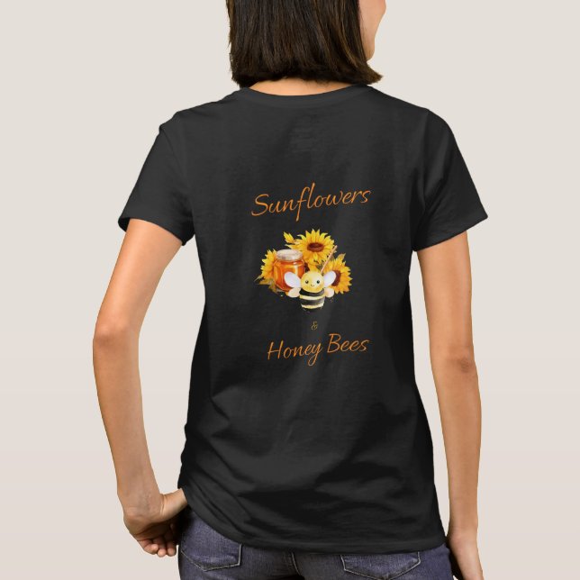 T-shirt Fleurs de soleil et abeilles (Dos)