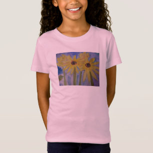 T-Shirt Fleurs de soleil jaunes d'été