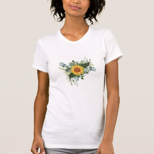 T-shirt Fleurs de soleil rustiques Eucalyptus Leaf