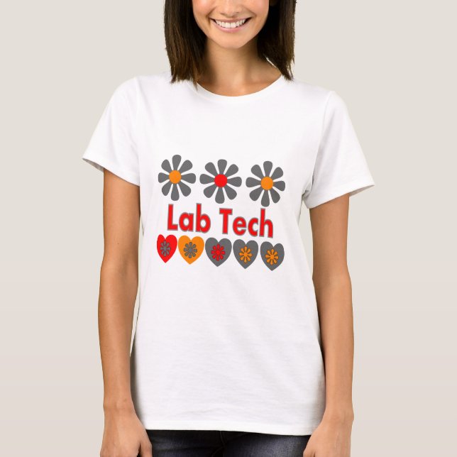 T-shirt Fleurs de technologie de laboratoire RÉTROS (Devant)