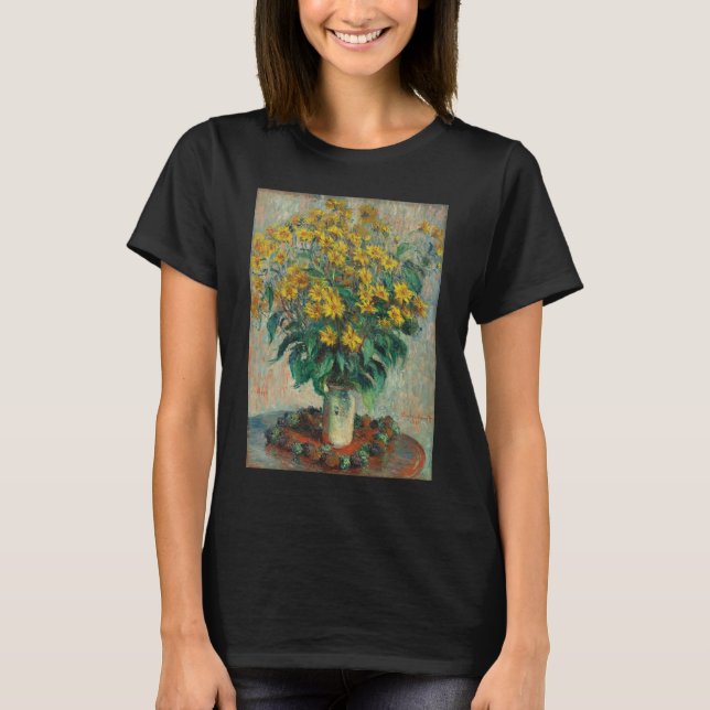 T-shirt Fleurs de topinambour par Claude Monet (Devant)
