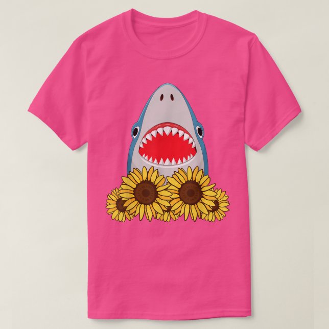 T-shirt Fleurs de tournesol Fleurs de requin Louvain cadea (Design devant)