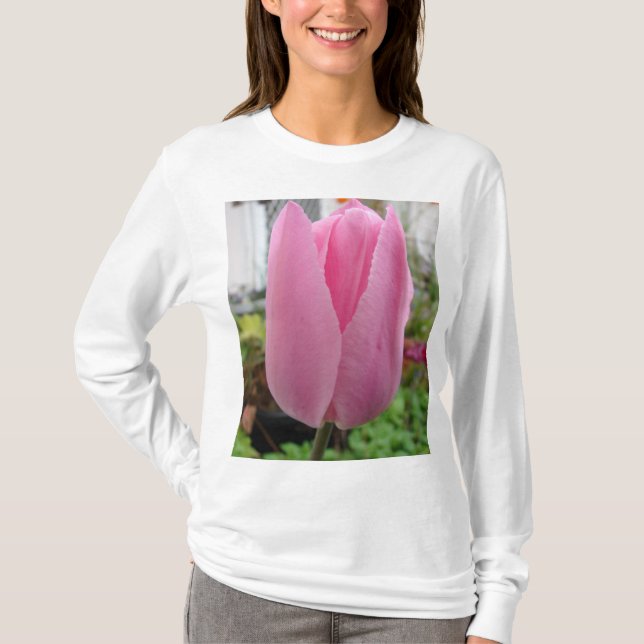 T-shirt Fleurs de tulipes roses Tulipes florales Jardin T  (Devant)