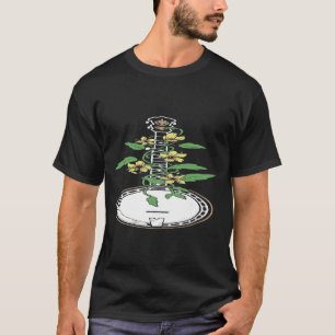 T-shirt Fleurs de vigne Banjo Vintage Musique artistique a