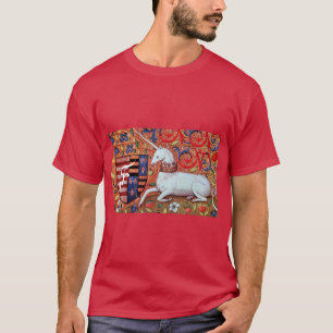 T-SHIRT FLEURS D'IMAGINAIRE ET D'UNICORNE, MOTIFS FLORAUX 