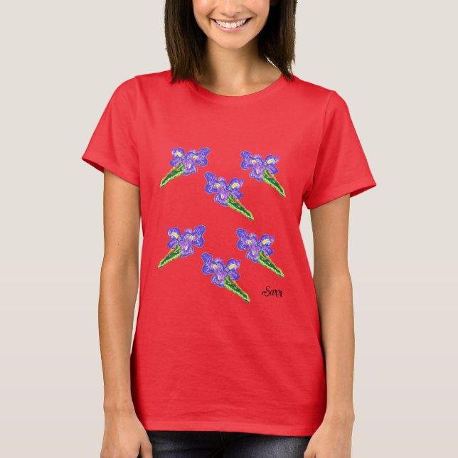 T-shirt : Fleurs d'Iris (Devant)