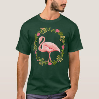 T-shirt Fleurs d'oiseaux tropicales Flamant rose garçon