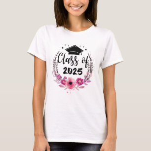 T-shirt Fleurs drôles de remise de diplôme de la promotion
