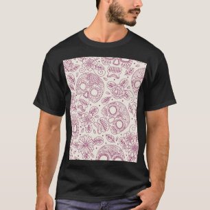 T-shirt Fleurs du crâne : Fête Mexicaine Sans Seamless.