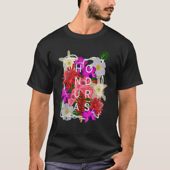 T-shirt Fleurs du Honduras Word Pride hondurienne (Devant)