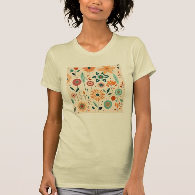 T-shirt Fleurs élégantes et délicates (Devant)
