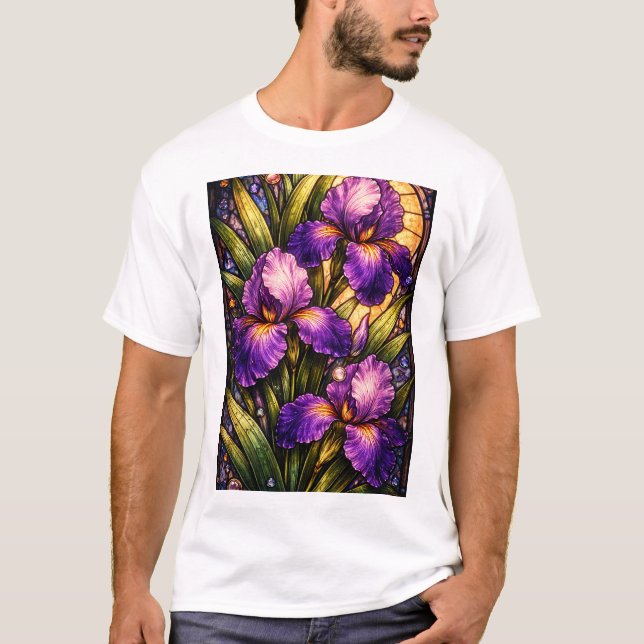 T-shirt Fleurs en verre coloré (Devant)