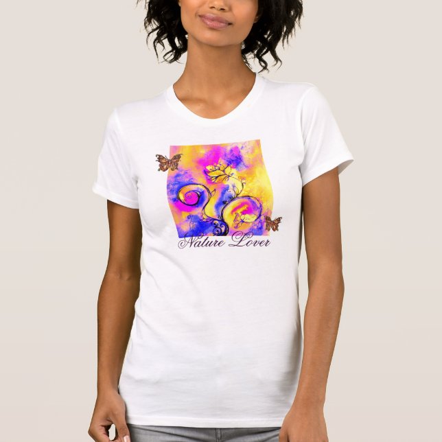 T-SHIRT FLEURS ET BAIGNOIRES BLANCS AMOUREUX DE LA NATURE (Devant)