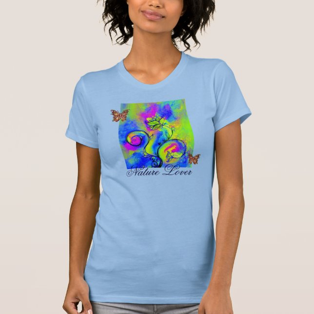 T-SHIRT FLEURS ET BAIGNOIRES BLANCS AMOUREUX DE LA NATURE (Devant)
