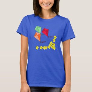 T-shirt Fleurs et cerfs-volants de moutarde Basant Pancham