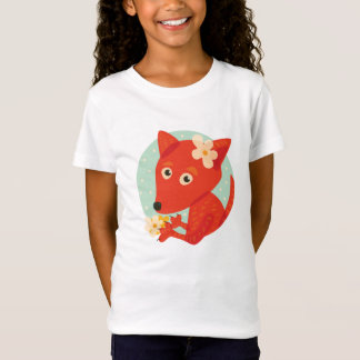 T-Shirt Fleurs et fille mignonne de Fox