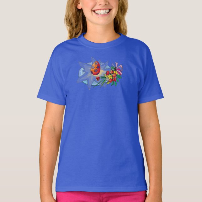 T-shirt Fleurs et Oeuf - (Devant)