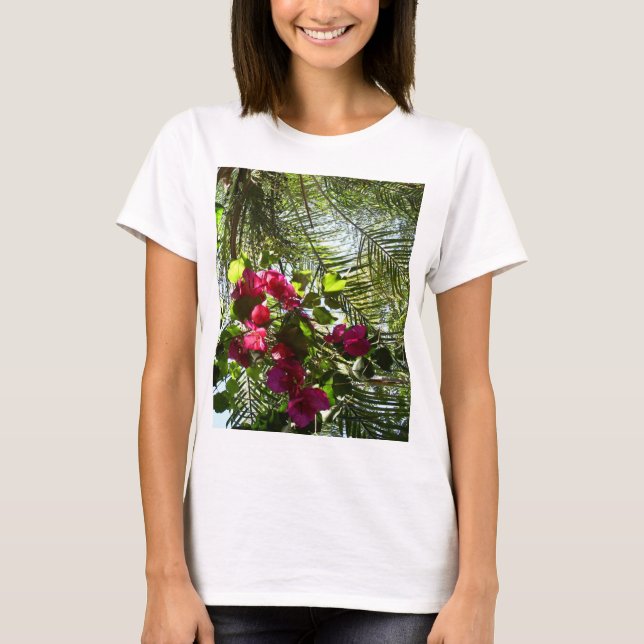 T-shirt Fleurs et palmier (Devant)