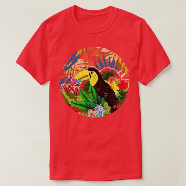 T-shirt Fleurs exotiques Ornithologue Oiseau Watcher Exoti (Design devant)