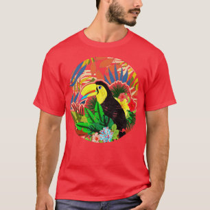T-shirt Fleurs exotiques Ornithologue Oiseau Watcher Exoti