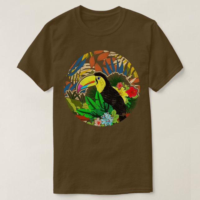 T-shirt Fleurs exotiques Ornithologue Oiseau Watcher Exoti (Design devant)