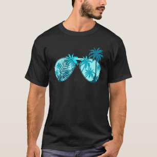 T-shirt Fleurs exotiques Palmiers Île d'été Tropical S