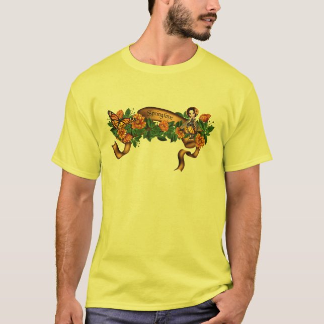 T-shirt Fleurs Fae d'orange de printemps (Devant)