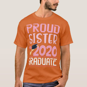 T-shirt Fleurs Fier Soeur 2020 Diplômé Frère Happy S