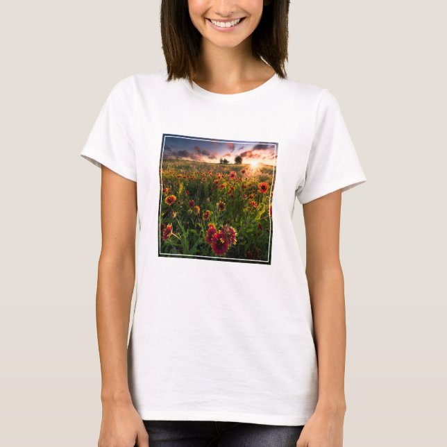 T-shirt Fleurs | Fleur sauvage indien Texas (Devant)