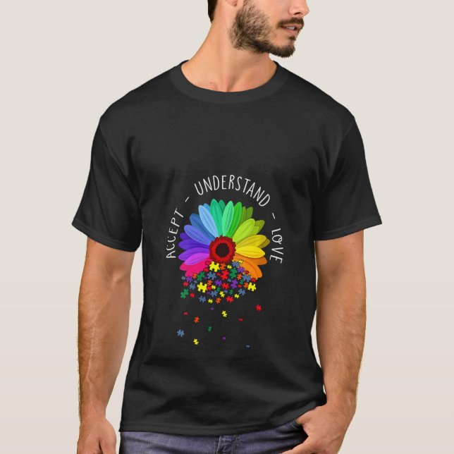 T-shirt Fleurs Fleurs Fleurs Fleurs Sensibilisations sur l (Devant)