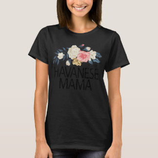 T-shirt Fleurs florales Aquarelle drôle Havanais Mama