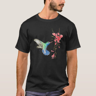 T-shirt Fleurs florales de colibris Nature des oiseaux