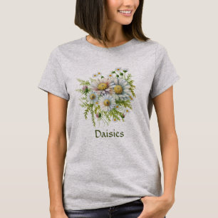 T-shirt Fleurs florales de marguerite personnalisées Garde