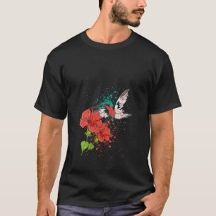 T-shirt Fleurs florales d'oiseaux Vintages Animaux