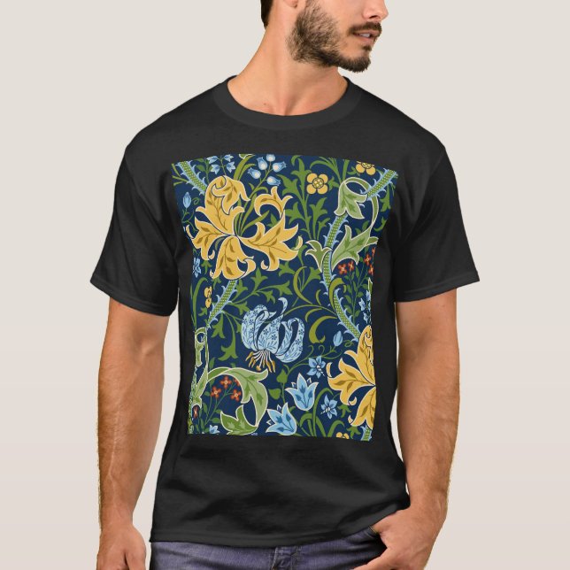 T-shirt Fleurs florales : Vert foncé Vintage (Devant)