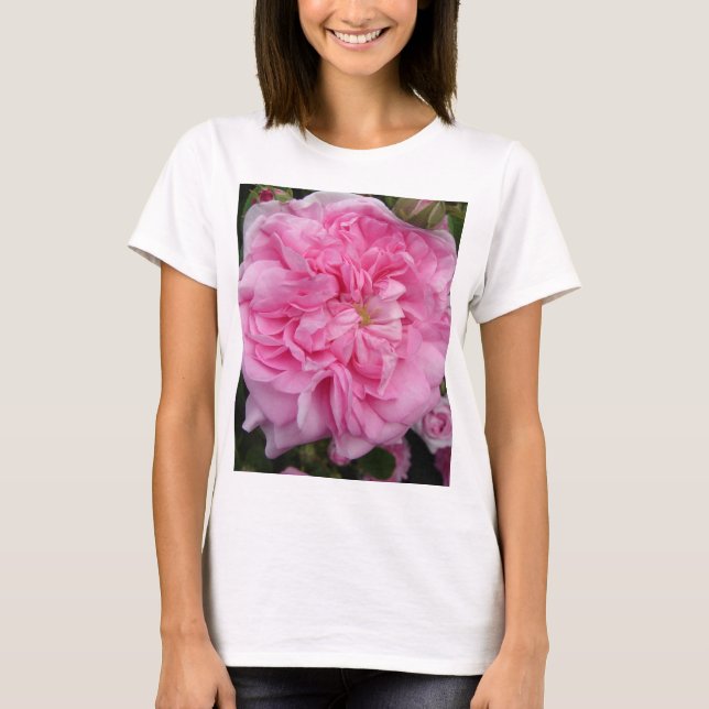 T-shirt Fleurs florales Vintages roses (Devant)
