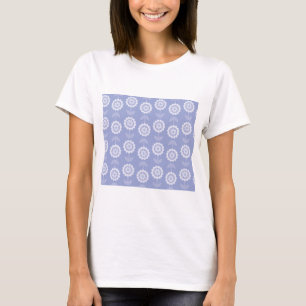 T-shirt Fleurs florales violettes d'art motif Abstrait