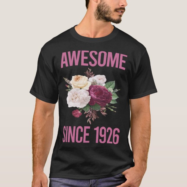 T-shirt Fleurs fraîches - Magnifique depuis 1926 (Devant)