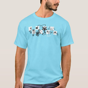 T-shirt Fleurs Graffiti Check