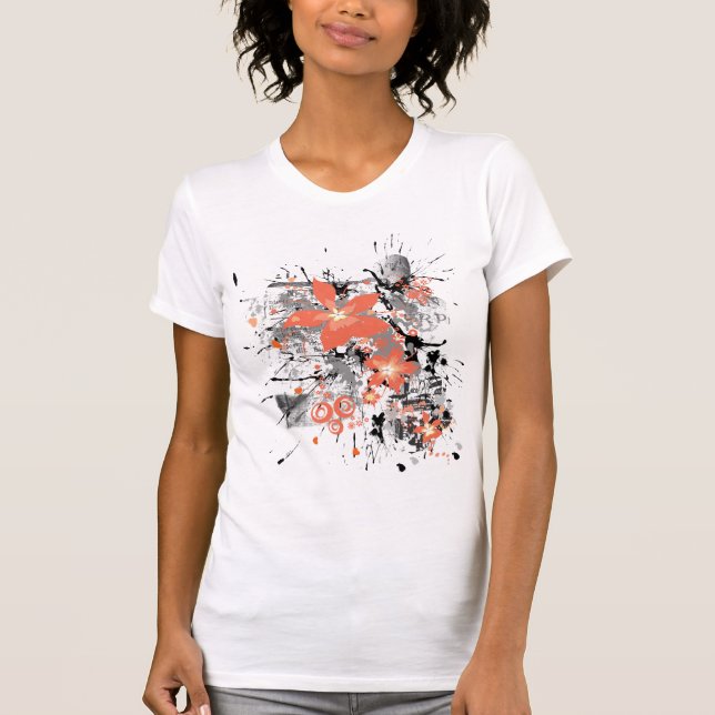 T-shirt Fleurs grunges (Devant)